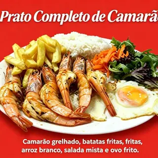 Prato completo de camarão