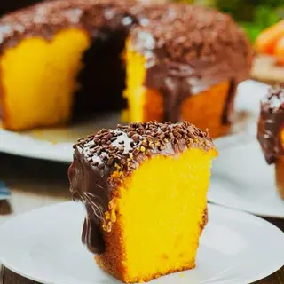 Fatia de Bolo de Cenoura