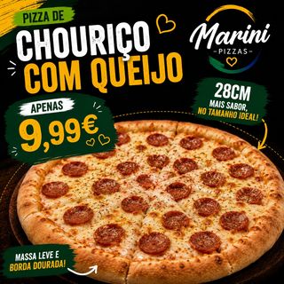 Pizza Chouriço Individual + Oferta Bebida Lata