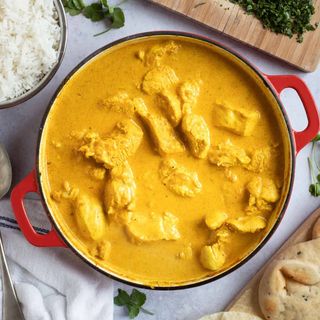 Chicken corma with rice