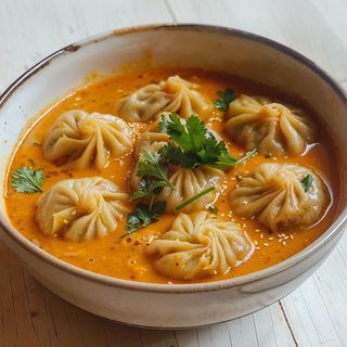 Veg soup momo