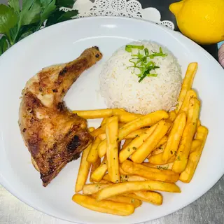 Menu 1/4 Traseiro + Arroz + Batata + Bebida