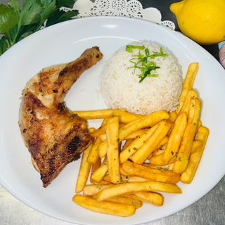 Menu 1/4 Traseiro + Arroz + Batata + Bebida