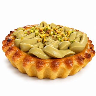 Tarte de Nata com Recheio de Pistachio