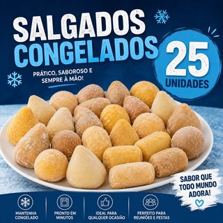 Salgados Congelados 25 unidades