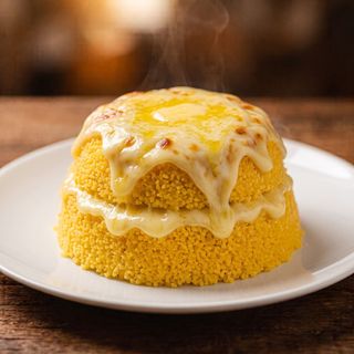 Cuscuz com Queijo Coalho