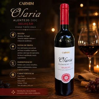 VINHO TINTO OLARIA SELEÇÃO ALENTEJO 2024 - CARMIN 750ML