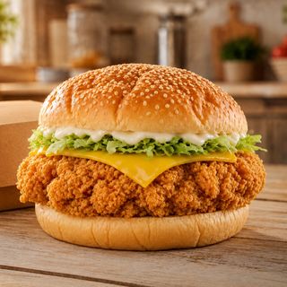 Hambúrguer de Frango Crocante (Zinger)