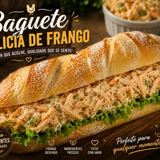 Baguete pasta de frango