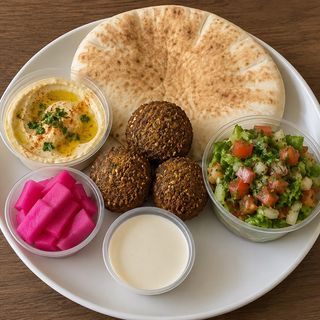 Menu de Falafel – Faça a sua sandes
