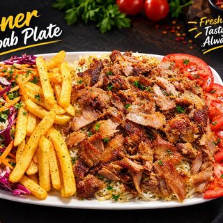 Döner Kebab em Prato