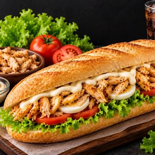 Baguete de frango + bebida