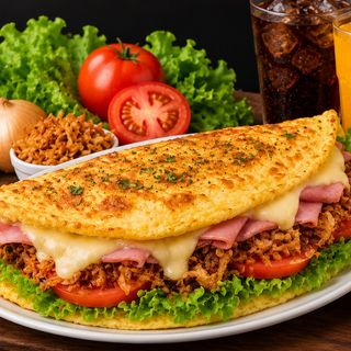 Omelete + bebida