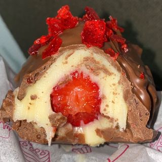 Morango cravejado ao leite
