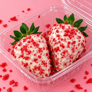 Combo de 2 morangos cravejados branco