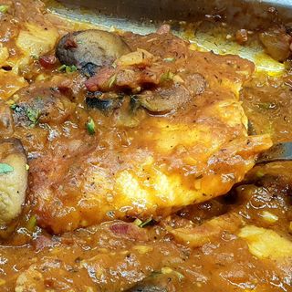 Escalop de pui cu sunca si ciuperci	