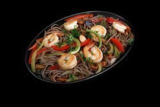 Noodles soba cu creveți 