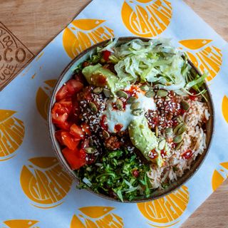 Burrito Bowl Beef-Burrito la farfurie cu carne de Vita