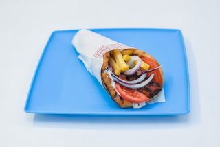 Souvlaki de porc la pita