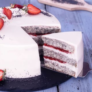 Strawberry Poppy Cake