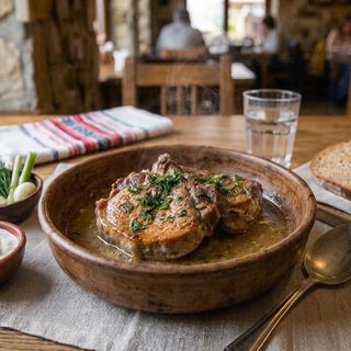 Cotlet de porc la tava