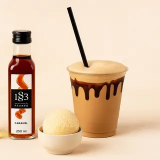 Flavoured ice cream frappe