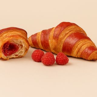 Croissant cu zmeură