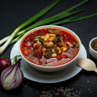 Ciorba de Fasole cu Afumatura 400 Gr.