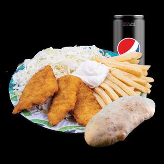 Meniu Zeus Șnițel + Băutură Răcoritoare