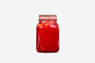 Sirop de zmeura cu apa minerala/plata