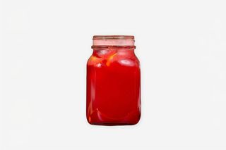 Sirop de capsuni cu apa minerala/plata