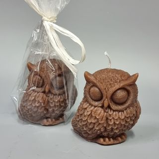 Lumanari handmade bufnita set 2 bucati