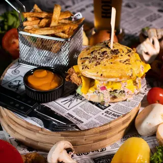 Joy Crunchy Chicken Burger + Coca-Cola