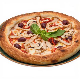 Pizza con pollo 650g
