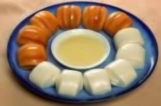 Man Tou in ulei cu sos de lapte