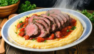 Pastrama de berbecut cu mamaliguta