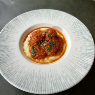 Meatballs in Tomato Sauce with Mashed Potatoes