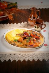 Saramură de crap cu mămăliguță