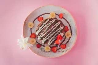 Chocolate Fruits Pancakes