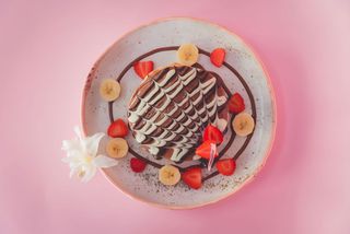 Chocolate Fruits Pancakes