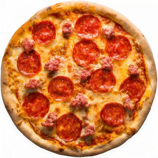 Pizza Pepperoni and Salsiccia Ø 32cm