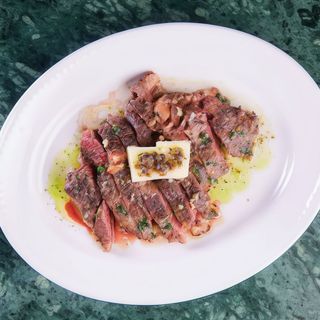 Grilled Entrecot with Herb Butter