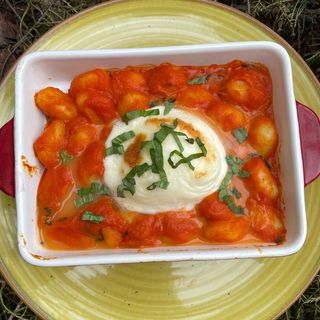  Gnocchi la cuptor cu 3 brânzeturi şi spanac 