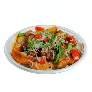 Pulpă de pui la grătar cu cartofi wedges