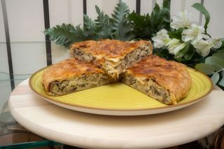 Placinta cu cartofi si ciuperci