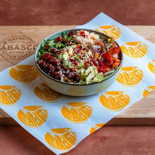 Veggie burrito bowl-bol vegan