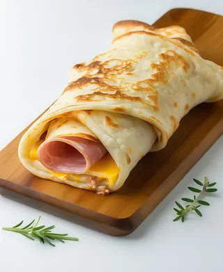 Clatite cu sunca si cascaval