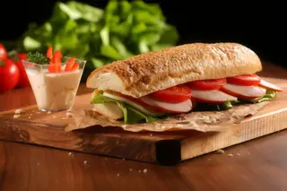 Sandwich pastrama de piept de pui