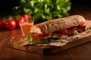 Sandwich salam paprika