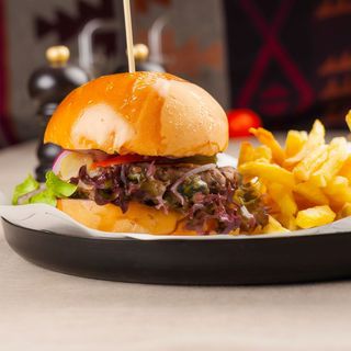 Cheese Burger & French Fries